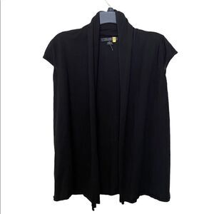 C’est City Black Collared Open cardigan